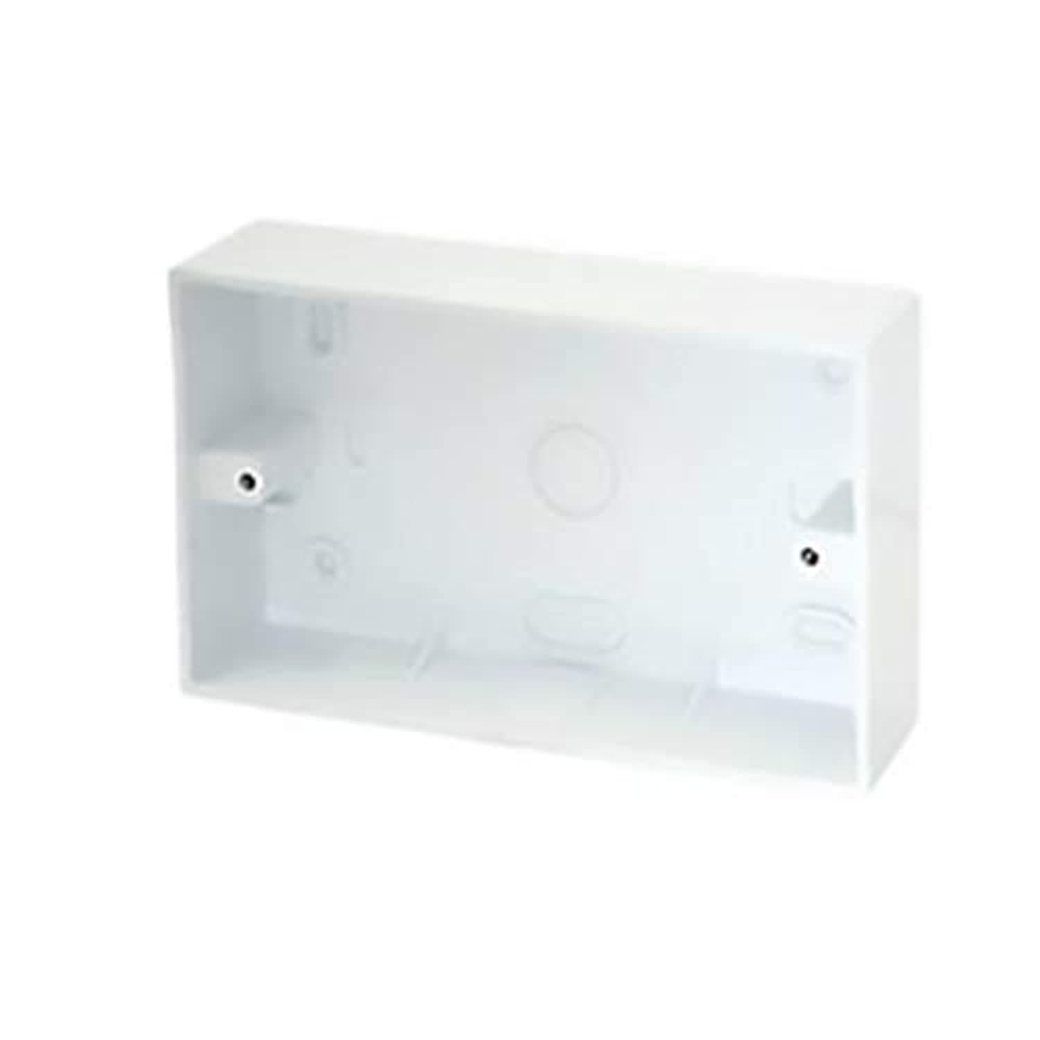 Surface PVC Box 6x3 for Switch or Double Socket White - UHcom