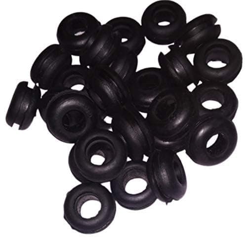 Rubber Grommet (16 mm, Black, 50 Pieces)