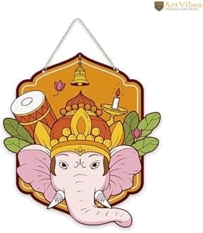 Artvibes Decorative Design Wooden Wall Hanging for Home Decor | Office | Gifts | Living Room | Bedroom | Wooden Decorative Items | Modern Painting | Artworks Decoration (WH_8608N)