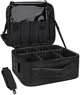 Relavel Rolling Makeup Case, Professional Makeup Artist Train Case