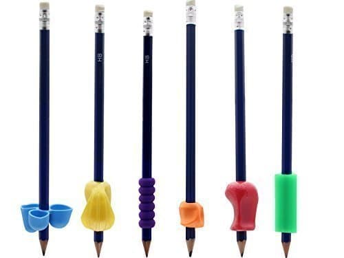 Kids Development Resources Mixed Pencil Grips- Handwriting Aids Pack of 7