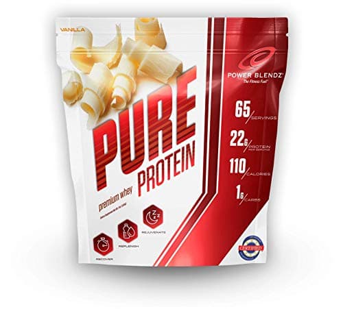 Smoothie Powder Pure Protein Vanilla, Pure Whey Protein Concentrate and Isolate Blend, Vanilla Flavor by Power Blendz