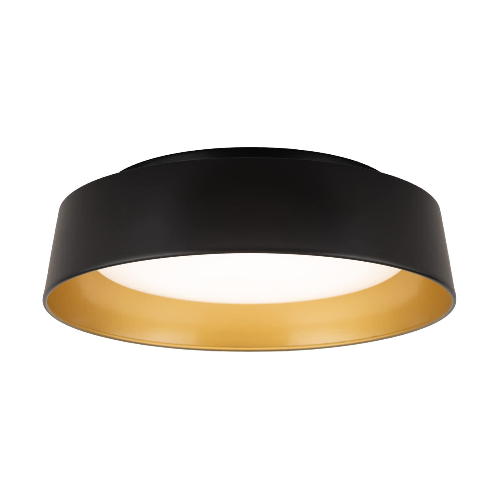 12.5 Inch LED Flush Mount Ceiling Light Fixture, 26W, Super Bright 1350 Lumen, 3 Color 3000K/4000K/5000K, Matt Black with Gold Inside, Dimmable Ceiling Lamp for Bedroom Hallway Bathroom Outdoor