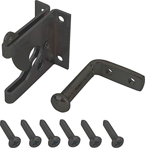 MINTCRAFT 33199PKS-BC3L Outswing Gate Latch, Black