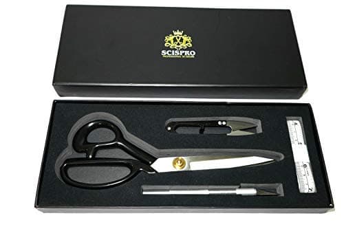 Sewing Scissors Heavy Duty for Fabric+Free Thread Snips+Free Craft Knife&Tape Measure.All Purpose Sharp&Durable Professional Stainless Steel Shears for Tailor, Dressmaker, Office&Home,Art&Craft,Paper
