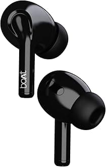 Boat Airdopes 161 TWS in Ear Earbuds with 17H Playtime, Immersive Audio, IPX5, Touch Controls(Pebble Black)