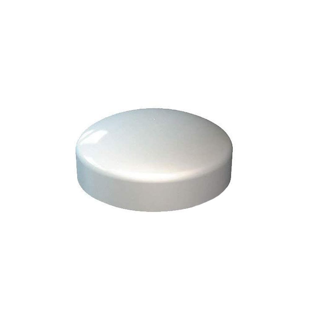 White Plastidome 2 Piece Plastic Screw Cover - 25 Pack