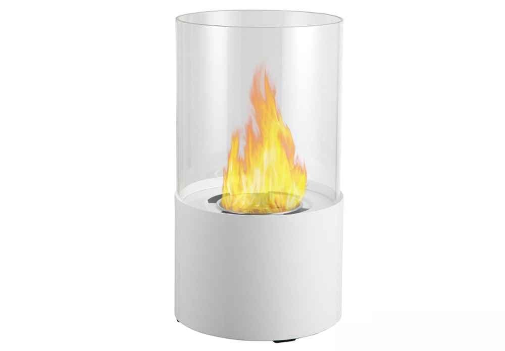 GF301650WH Lit Table Top Firepit Bio-Ethanol Fireplace - White
