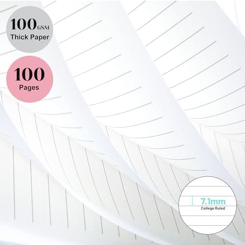 Yoment Spiral Notebook 8.5 x 11 A4 Large Notebooks for Work College Ruled Journaling Notebooks, 100 GSM Paper, Spiral Bound Journal for School Note Taking Writing, A4 Black