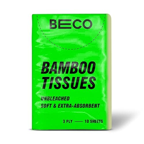 Beco Bamboo Hanky Tissues, 100 Pulls Pack of 10, 100% Natural and Ecofriendly