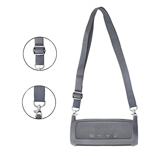 co2CREA Case Silicone for JBL Flip 6 Portable Bluetooth Speaker, Portable Ultra-light Protective Sleeve with Carabiner and Shoulder Strap (Speaker and Accessories not Included)