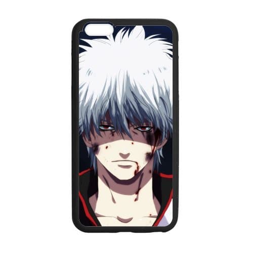 Custom Anime Gin Tama Sakata Gintoki Cool Black Case for iPhone 6 5.5"Screen(Laser Technology)