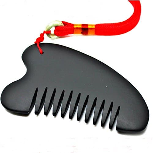 Gua Sha Scraping Massage Tool Comb Black Bian Stone needle gossip