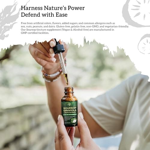 (1 Pack) Soursop Liquid Drops Plus Sea Moss Extract, Graviola Bitters Liquid Extract for Cell Support & Regeneration, Immune Boost, Liver and Sleep, Soursop Oil Herbal Goodness, 1 Fl Oz