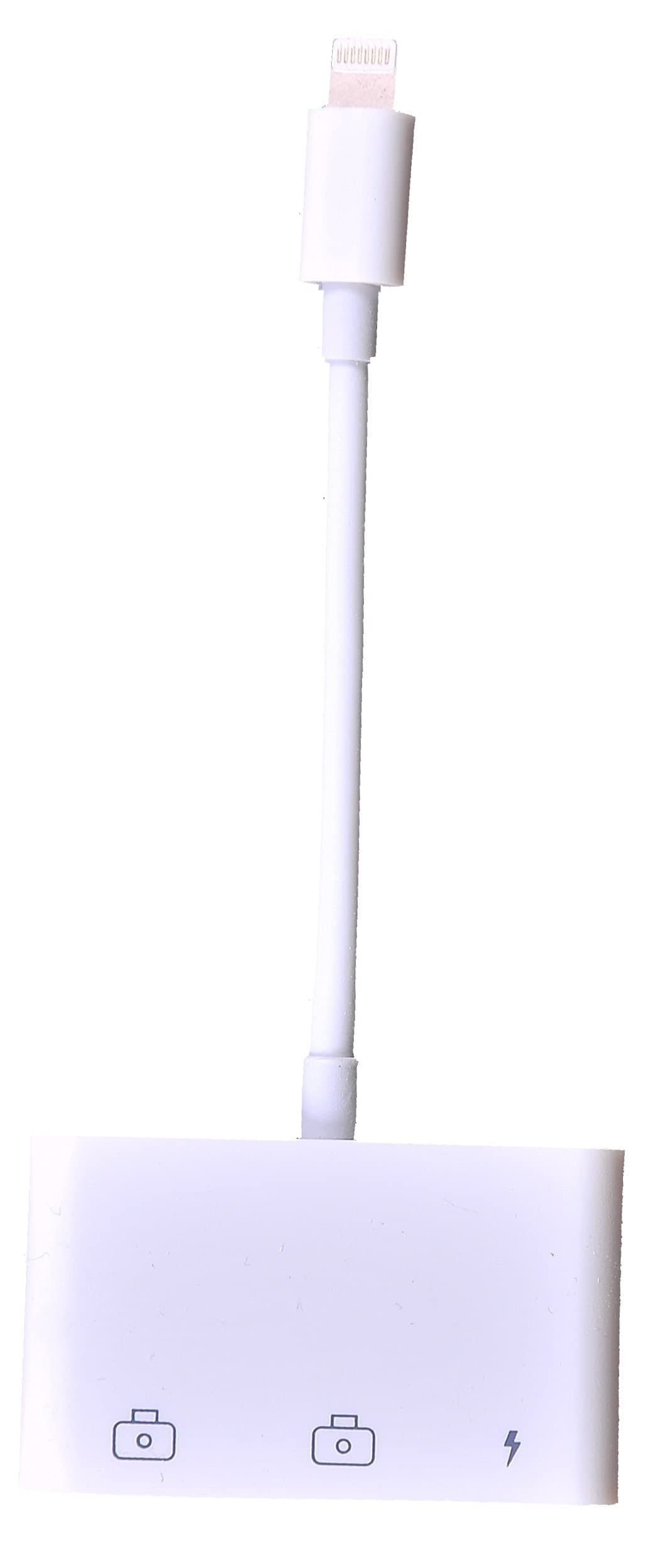 Dream Tech Lightning to 2xUSB3.0 + Lightning Charging Port 3in1 Adapter | Multipurpose Lightning Camera Adapter for high Speed Seamless Data Transfer | Compatible with All Devices with Lightning Port