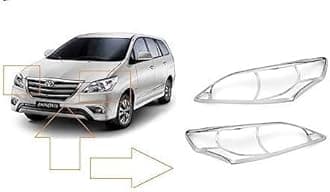 Empica Chrome Plated Headlight Frame Headlamp Cover Car Exterior Accessories Compatible With Toyota Innova Type 3 &4