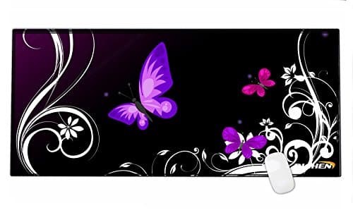 RICHEN Large Gaming Mouse Pad Mat, Office Mouse Pad Extra Large Size, Washable Material Extended XXL Size Mouse Mat Pad, Non-Slippery Rubber Base,35.4 x 15.5 inches (Edge Stitched)(GMP-19)