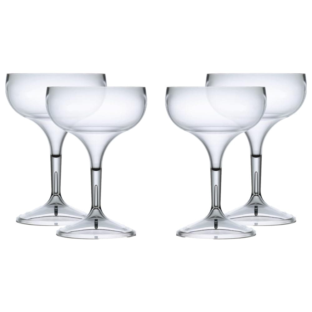 Quality Reusable Polycarbonate Plastic Coupe Cocktail Glasses Unbreakable (4)