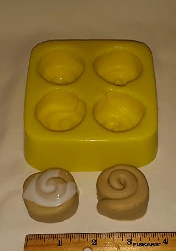 Mini Cinnamon Buns Soap & Candle Mold - 4 Cavity Mold