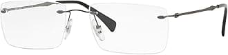 Ray-Ban Men's RX8755 Titanium Rectangular Prescription Eyeglass Frames