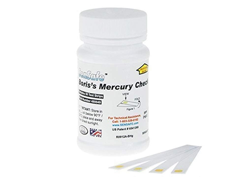 Sensafe Boris Mercury Drinking Water Test Strips/Kit - Home Test Mercury Levels Toxicity Poisoning with High Sensitivity (50 Strips)