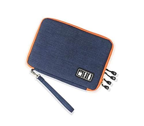 eWINNER Double Layer Cable Storage Bag Electronic Organizer Gadget Travel Pouch for Accessories Adapters/Memory Card/USB Cables/Power Bank/External Battery Pack/Portable Charger/Hard Drive/earphone