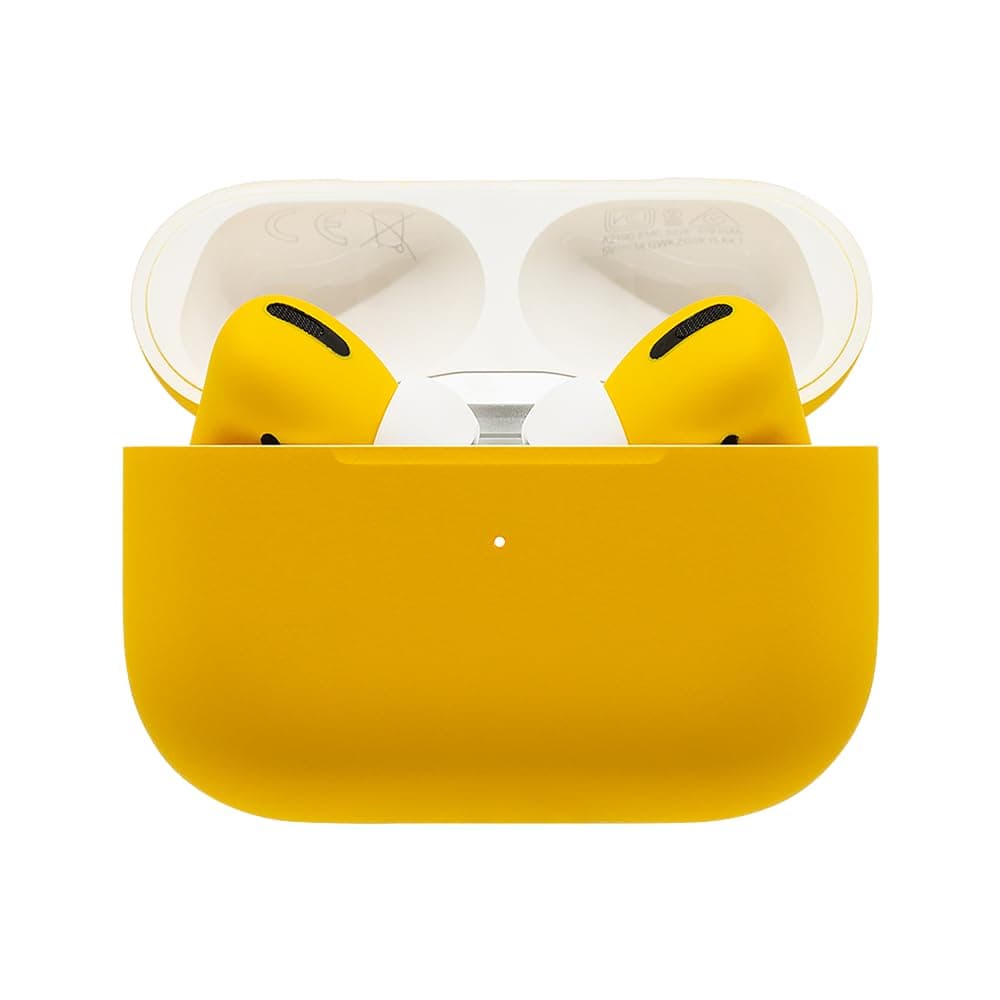 SWITCH Painted Apple AirPods Pro in Yellow, Matte Finish, Customized Airpods, Premium Scratch Resistant Paint, Artistic Designs