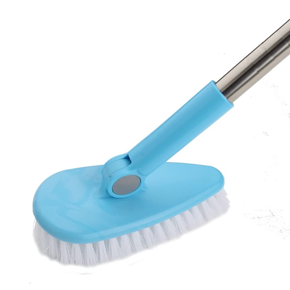 1 Piece Scalable Rotatable Long Extendable Handle Removable Tub/Bathroom/Tile/Scrub Brush Scrubber Telescopic Lightweight Alloy Handle Detachable (Blue)