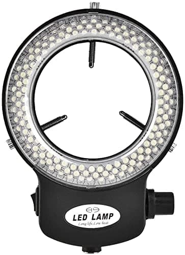 Bulipu White Adjustable 144 LED Beads Ring Light Illuminator for Stereo Microscope&Camera with Adapter(UK Plug,CE Certificate)