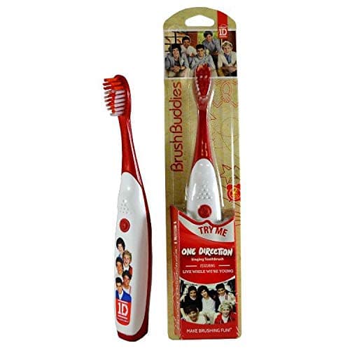BB One Direction Singing Toothbrush (Live While We're Young) - Red, Soft, Manual, Musical, 1 Count