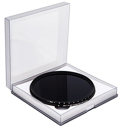 JJC F-NDV82 Variable Neutral Density (ND) Filter, ND2 - ND400 Adjustable (82mm)