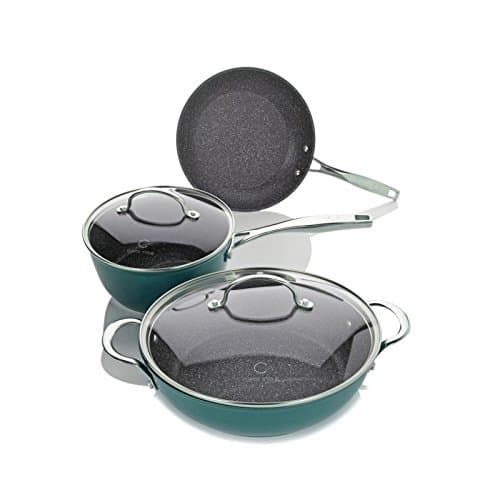 Curtis Stone Cookware Set Dura-Pan Nonstick 5-piece Essentials + Recipes