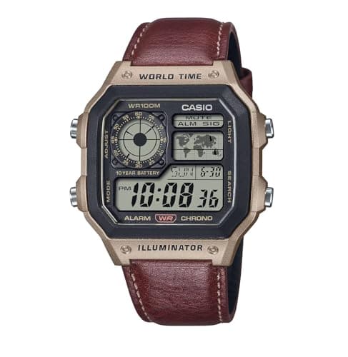 Casio Watch: Red AE-1200WHL-5AVDF