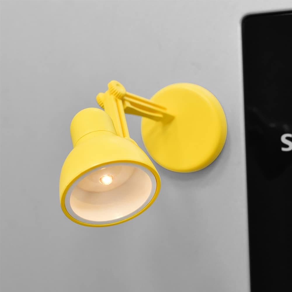 Cute LED Table Foldable Lamp Novelty Fridge Magnet, Night Study Travel Portable (Yellow)