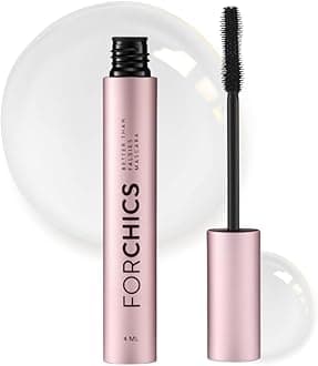 ForChics Nourishing Mascara - Growth and Strengthening Formula, Volumizing Black Lash Treatment with Antioxidants, Hormone-Free Lengthening Mascara for Thicker, Healthier Lashes