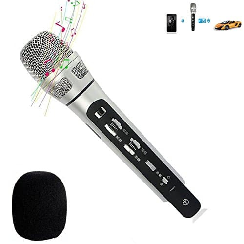 Handheld Protable Wireless Microphone Bluetooth FM Karaoke Car KTV Karaoke Microphone with Mic Speaker