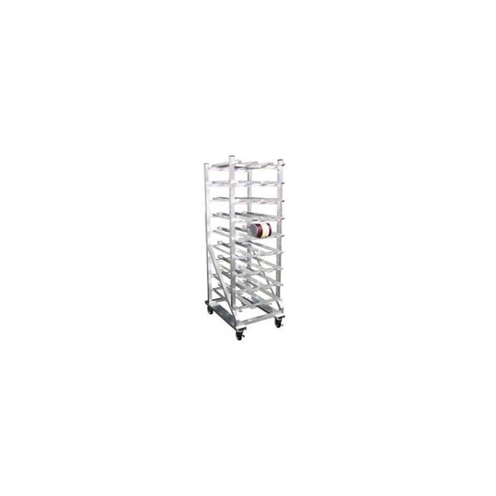 Kelmax Aluminum Can Rack For # 10 Cans, W/ 5" Poly U Plate Casters