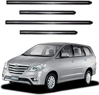 ARUN Side Door Beading and Bumper Protector with Single Chrome Strip for Toyota Innova