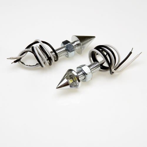 Spike LED License Plate Lights - Silver