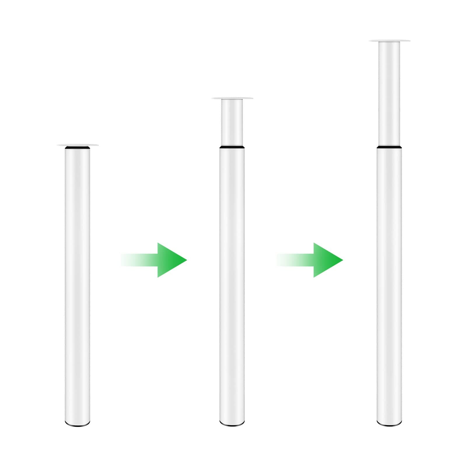 Dhouse 1 Pcs Breakfast Bar Legs Adjustable 710-1100mm Table Leg Metal Folding Coffee Table Leg for Work Table Coffee Table Bar Table (White)