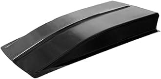 Harwood HRD-1107: Hood Scoop, Cowl Induction, 43 in. Long, 28 in. Wide, 4 in. Tall, Fiberglass, Black Gelcoat, Each