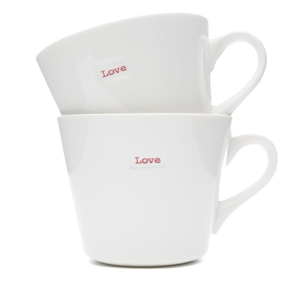 Keith Brymer Jones - Word Range - Ceramic Mug Set - Gift Boxed - Tea - Love and Love - 350ml