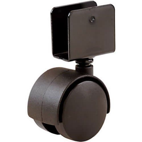 SHEPHERD HDWE PROD 19420 2 Pack 1-5/8" Black Twin Wheel Swivel Caster