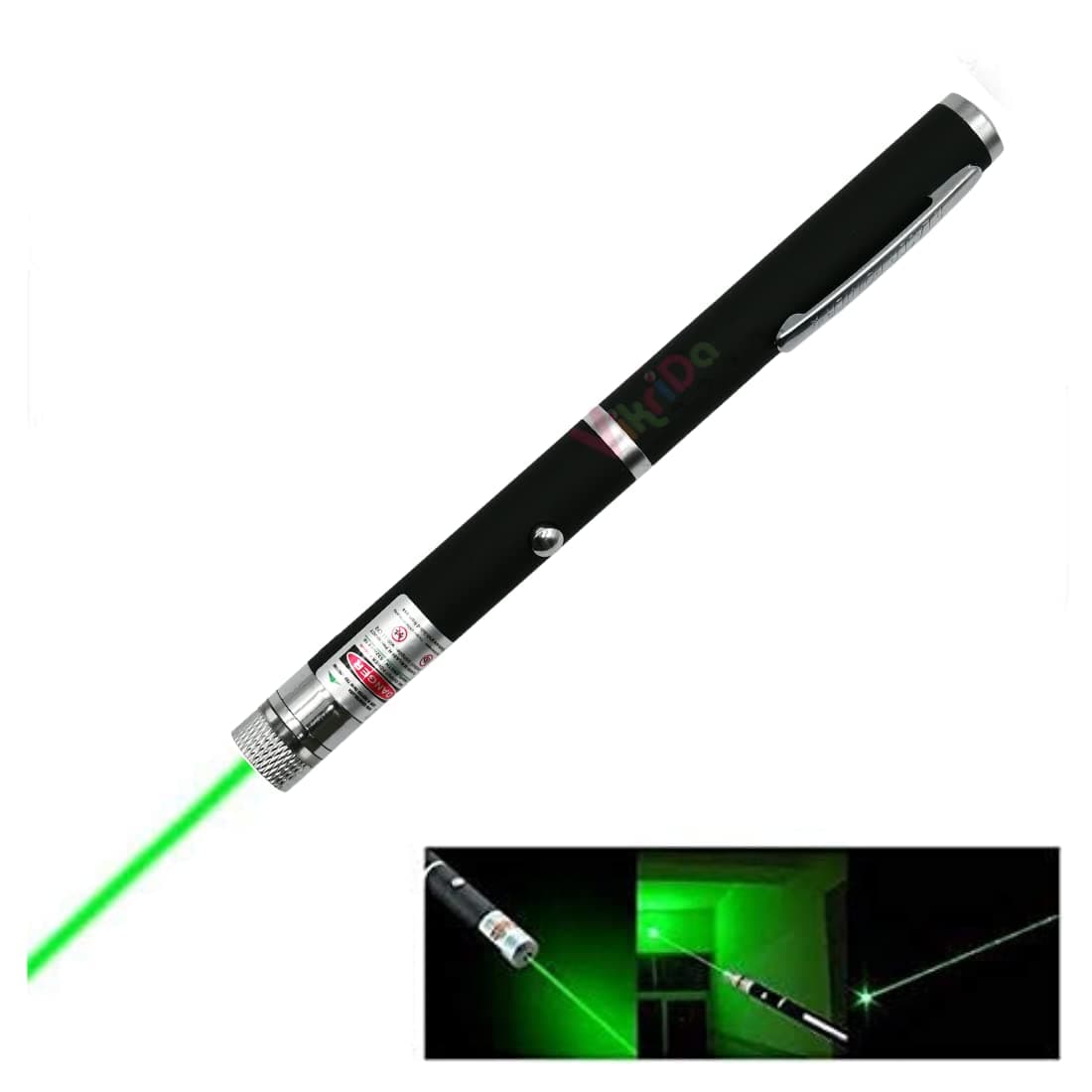 Green Laser Pointer Pen 5mW High Visibility Beam | Portable Laser Light Pen for Presentation, Teaching, Astronomy & Outdoor Use | Long Range Laser Pointer for Office, School & Events