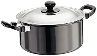 Futura Q33 Stewpot with Steel Lid, 3.17 quarts, Black