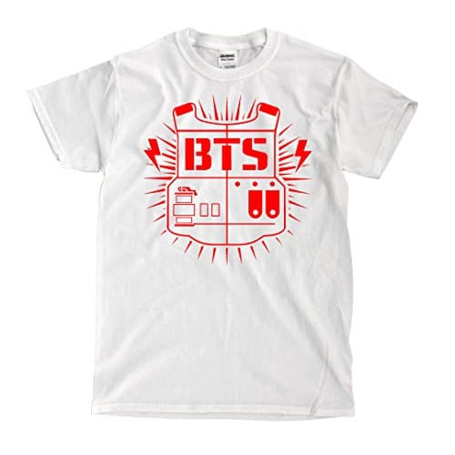 BTS logo red white shirt (3xl)