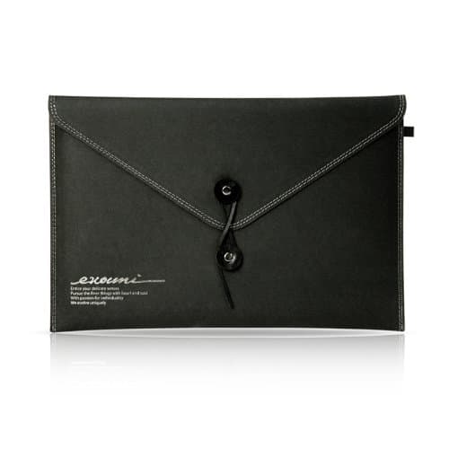 EVOUNI E11-1BK Non-Tear Leather Envelope for Mac Air 11" (Black)