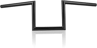 OUMUR Motorcycle Handlebar 8" Rise 1 Inch Ape Hanger Z-Bars for Harley Sportster XL883 XL1200 Softail Dyna For Yamaha Suzuki Kawasaki Chopper Cruisers Bobber Cafe Racer custom Bike 1982-Up (Black)