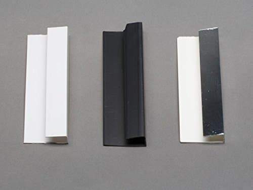 Decor Cladding Centre PVC End Cap 10mm Shower Wall Multi-Panel Fixing Trim Silver White & Black (Silver)