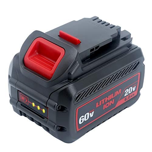 Elefly DCB606 20V/60V MAX 6.0Ah Li-ion Replace Battery for DeWalt 20 Volt / 60 Volt Lithium Battery DCB606 DCB612 DCB606-2 DCB609-2 DCB206 DCB204 DCB205 Li-ion 20V/60V/120V MAX Cordless Power Tools